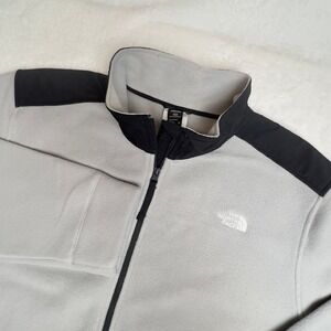 The North Face Fleece Jacket Mens XXL 200 Full-Zip Polartec Grey/Black NWT